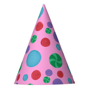 Chapeaux De Fètes Casquettes du Fun Colorful Dimensional Pois Party