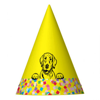 Chapeaux De Fètes casquettes du Parti Confetti du Labrador