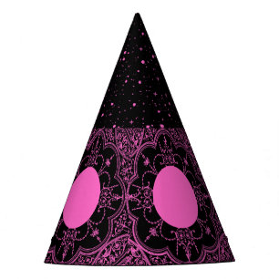 Chapeaux De Fètes Casquettes du parti rose et noir
