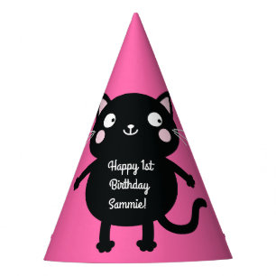 Chapeaux De Fètes Cat Cute Kitty Colorée 1er Anniversaire Thème de f
