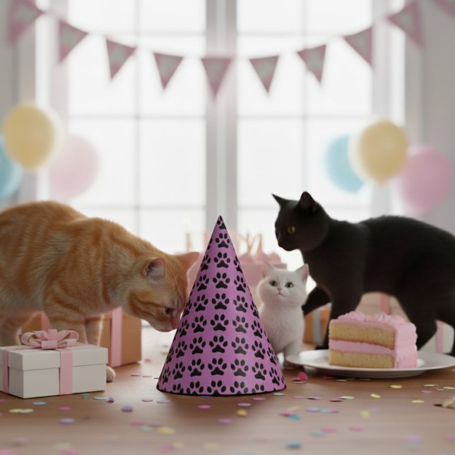 Chapeaux De Fètes Cat Footprint Party Hat (Créateur téléchargé)