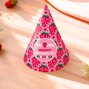 Chapeaux De Fètes Célébration du premier anniversaire de la fraise