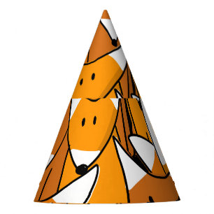 Chapeaux De Fètes Charmante famille Fox : Motif animal joueuse