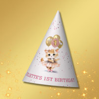 Charming Dancing Kitten Photo First Birthday Girl