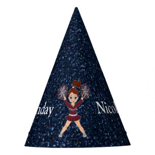 Chapeaux De Fètes Cheerleader "Joyeux Anniversaire" Personnalisé