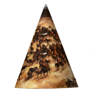 Chapeaux De Fètes Chevaux Sauvages : Majesté d'Animal Artistique.