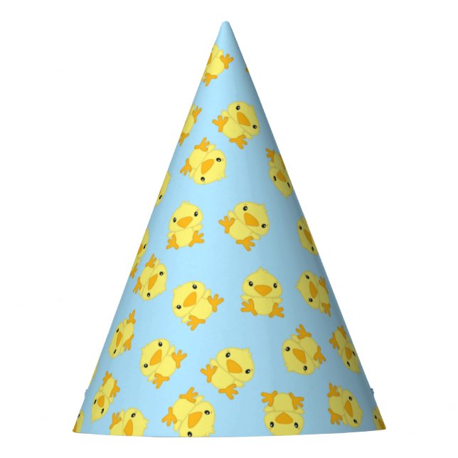 Chapeaux De Fètes Chick Birthday Party Blue (Devant)