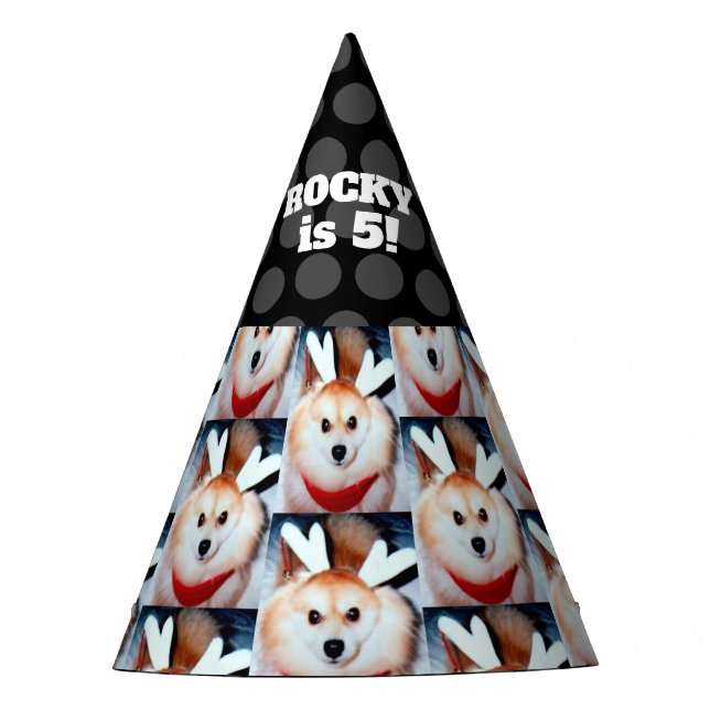 Chapeaux De Fètes Chiens Anniversaire Fête Personnalisé Animaux (Devant)