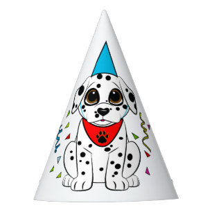 Chapeaux De Fètes Chiot dalmatien avec le nez en forme de coeur