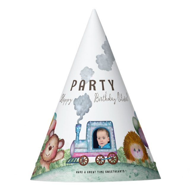 Chapeaux De Fètes Choo Choo Train Railroad thème ferroviaire Casquet (Devant)