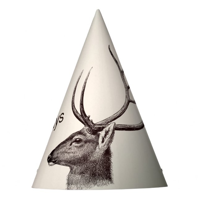 Chapeaux De Fètes Christmas Party Floral Reindeer Golden Winter (Devant)