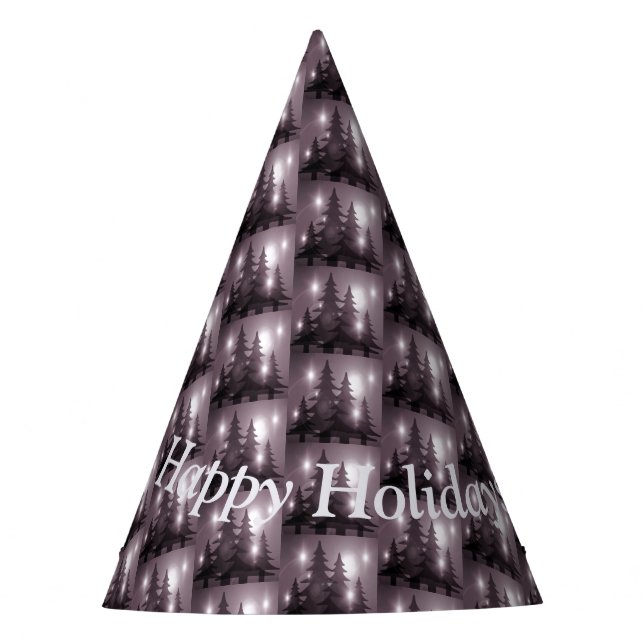 Chapeaux De Fètes Christmas Party Pink Trees Holiday Winter Elegant (Devant)