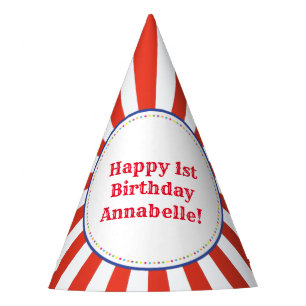 Chapeaux De Fètes Cirque Cute Coloré 1er Anniversaire Thème de fête