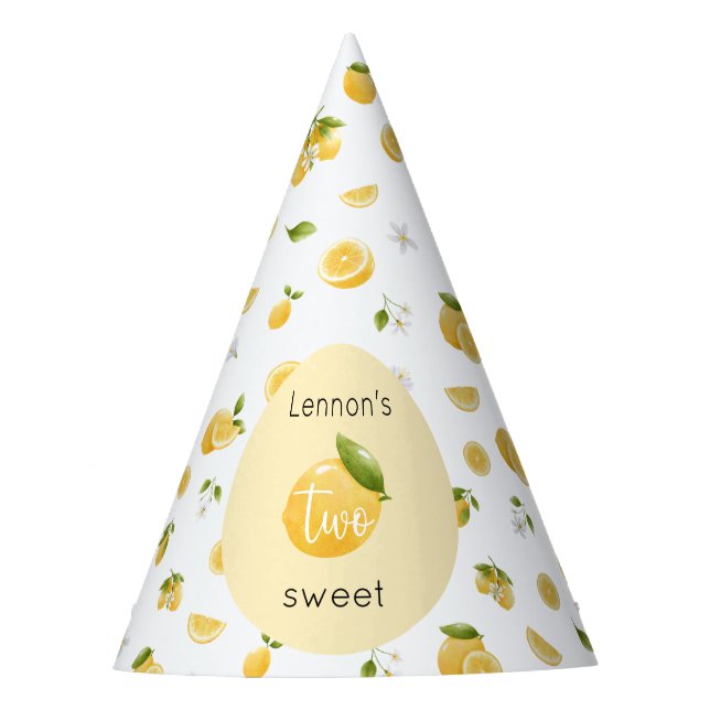 Chapeaux De Fètes Citron deux doux 2e anniversaire (Devant)