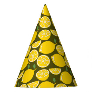 Chapeaux De Fètes Citron Jaune Moderne Amusant mignon