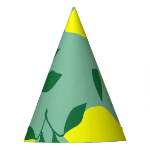 Chapeaux De Fètes Citron simple, Arrière - plan vert.