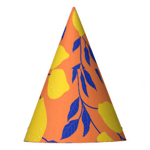 Chapeaux De Fètes Citrons stylisés Vintage Motif tropical