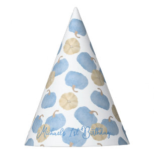 Chapeaux De Fètes Citrouille bleu Premier anniversaire Casquettes