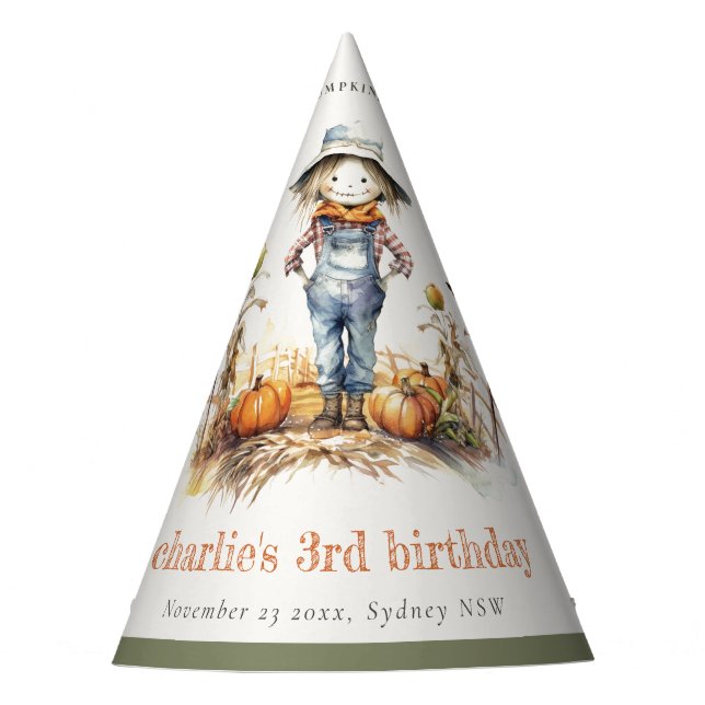 Chapeaux De Fètes Citrouille Chic Chic Scarecrow Harvest Anniversair (Devant)