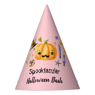 Chapeaux De Fètes Citrouille Spooktacular Halloween Bash Party rose