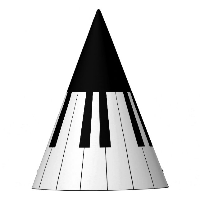 Chapeaux De Fètes Clavier de piano noir et blanc simple et élégant (Devant)