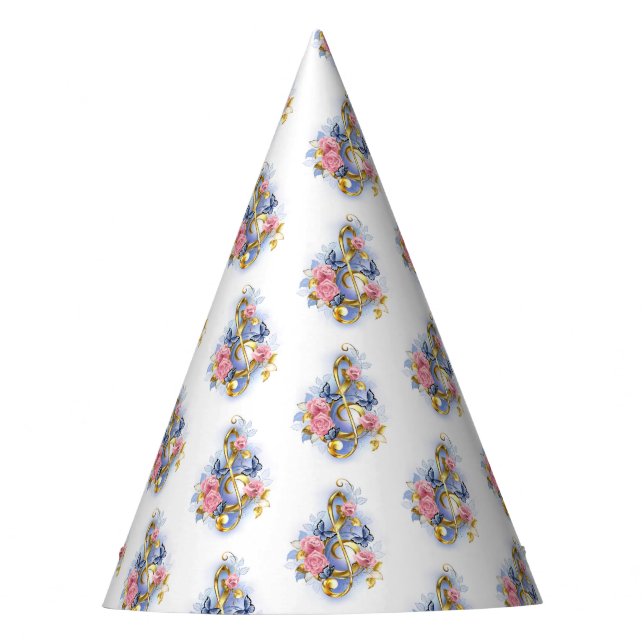 Chapeaux De Fètes Clé de fer avec roses roses roses (Devant)