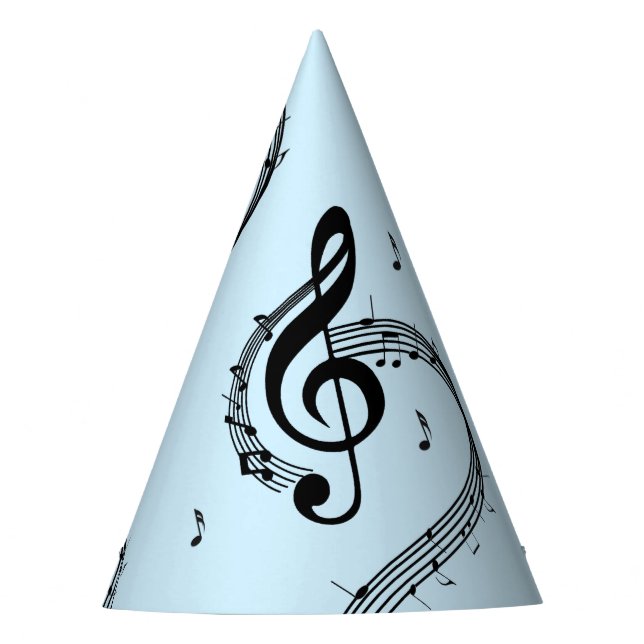 Chapeaux De Fètes Climacic G Clef Music Blue (Devant)