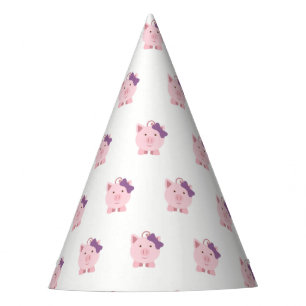Chapeaux De Fètes Cochon fille mignonne