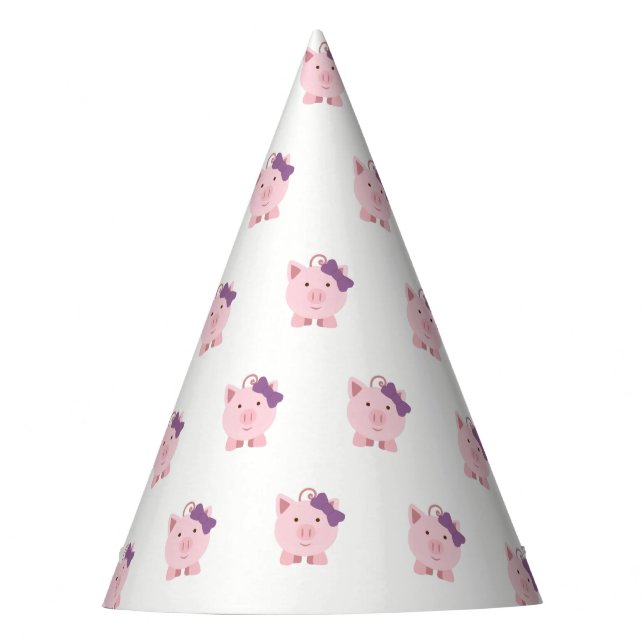 Chapeaux De Fètes Cochon fille mignonne (Devant)