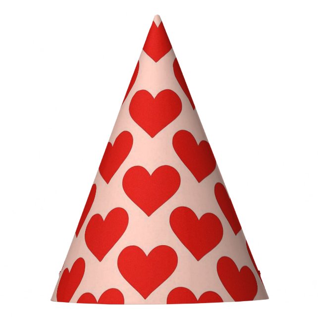 Chapeaux De Fètes Cœur de la Saint-Valentin traditionnel rouge (Devant)