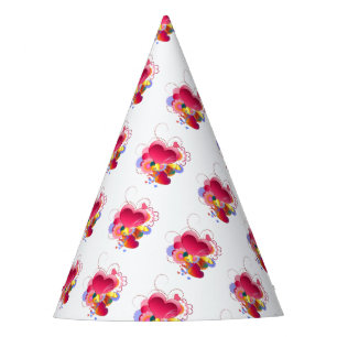Chapeaux De Fètes Coeurs et fleurs