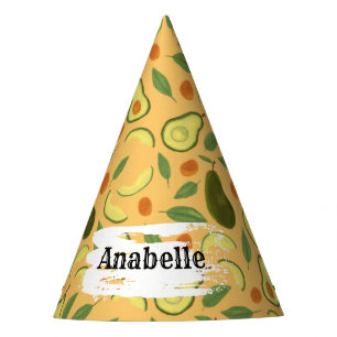Chapeaux De Fètes Collection de Motifs de paniers de fruits - Avocad