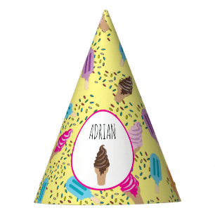 Chapeaux De Fètes Coloré été Crème glacée Pops Anniversaire de enfan