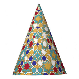 Chapeaux De Fètes Colorée mosaïque islamique Motif sans couture