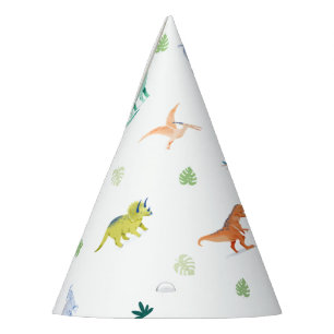 Chapeaux De Fètes Colos Dino Anniversaire Dinosaur Casquette de fête