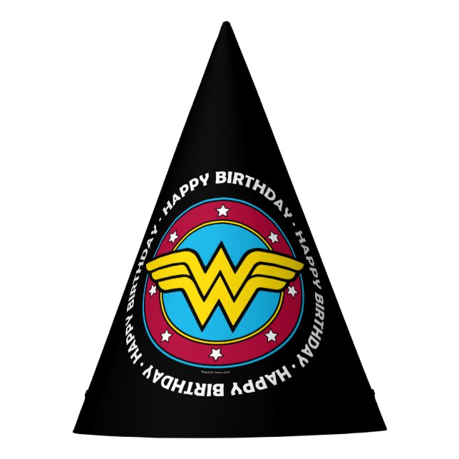 Chapeaux De Fètes Comics DC | Wonder Woman Circle & Stars Logo (Devant)