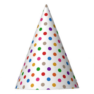 Chapeaux De Fètes Conception de points colorés arc-en-ciel de couleu