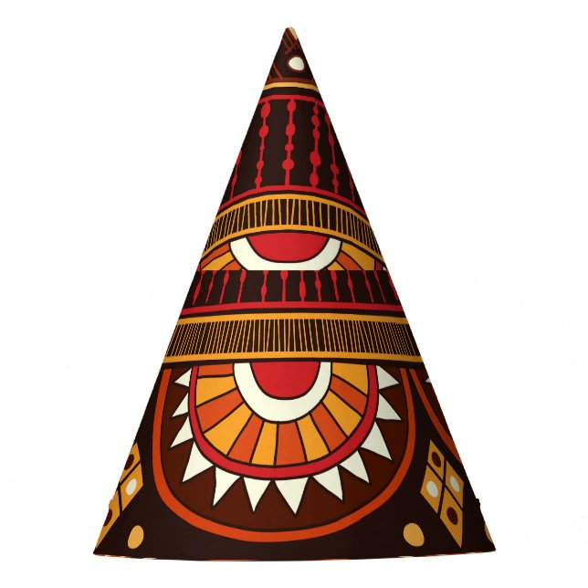 Chapeaux De Fètes Conception Tribal sans soudure pour diverses utili (Devant)