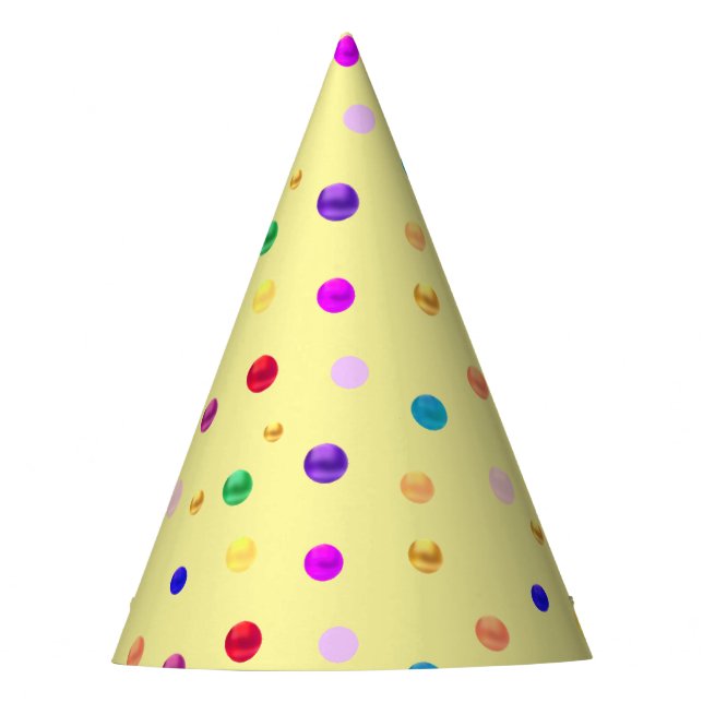 Chapeaux De Fètes Confettis multicolores (Devant)