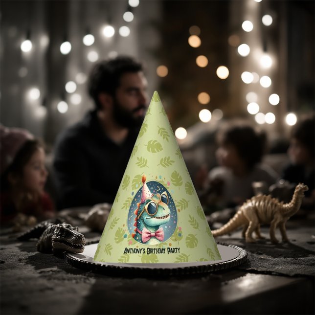 Chapeaux De Fètes Cool Dinosaur fête d'anniversaire (Cool Dinosaur Birthday Party Party Hat)