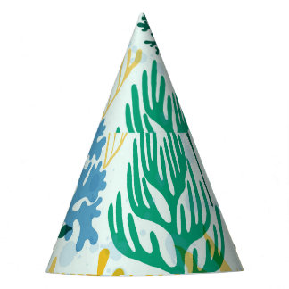 Chapeaux De Fètes Corail Reef, Algues Motif sans mer.