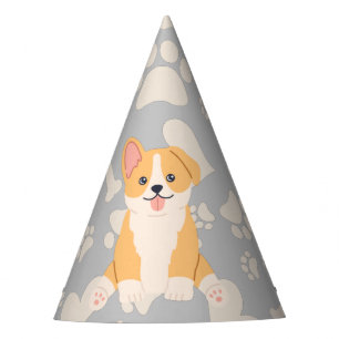 Chapeaux De Fètes Corgi Au Coeur Pastel