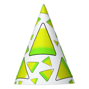 Chapeaux De Fètes Corne à bonbons en vert et jaune