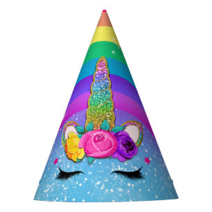 Chapeaux De Fètes Corne de licorne pailletée scintillante de fête