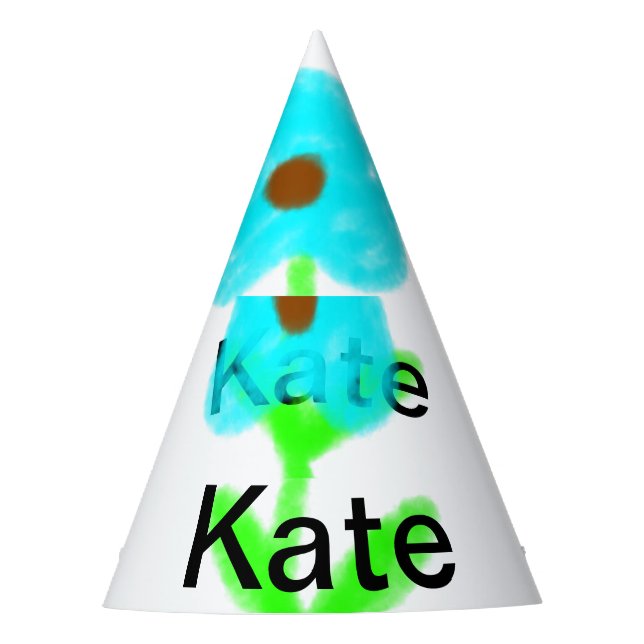 Chapeaux De Fètes Couleur d'eau bleu vert ajouter votre nom texte pe (Devant)