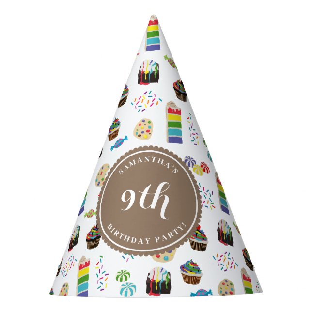 Chapeaux De Fètes Couleur Rainbow Cake Sprinkles Anniversaire (Devant)