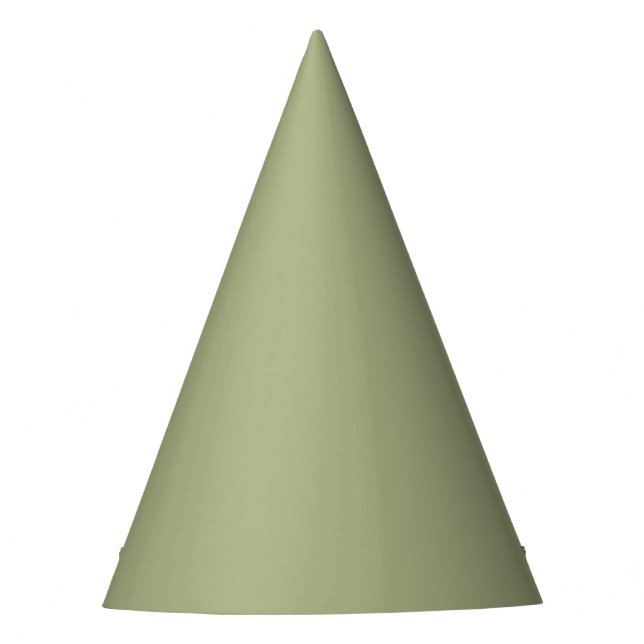 Chapeaux De Fètes Couleur solide verte de couleur de sable (Devant)