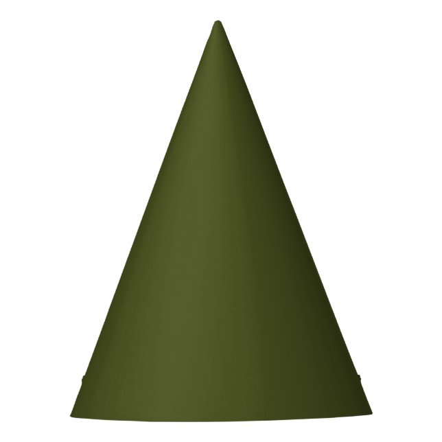 Chapeaux De Fètes Couleur solide verte de l'Armée (Devant)