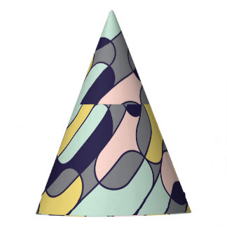 Chapeaux De Fètes Couleurs pâles géométriques : Motif rétro