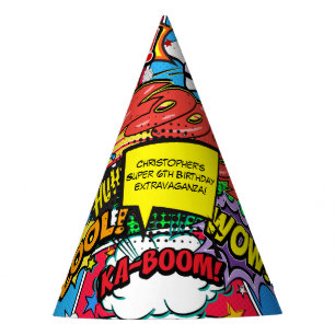 Chapeaux De Fètes Coutume de fête d'anniversaire de super héros de